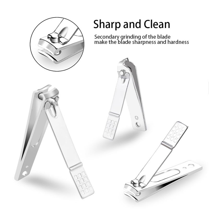 ZIZZON Nail Clippers Kit Manicure Pedicure Set with Holographic Case(Purple) - Image 4